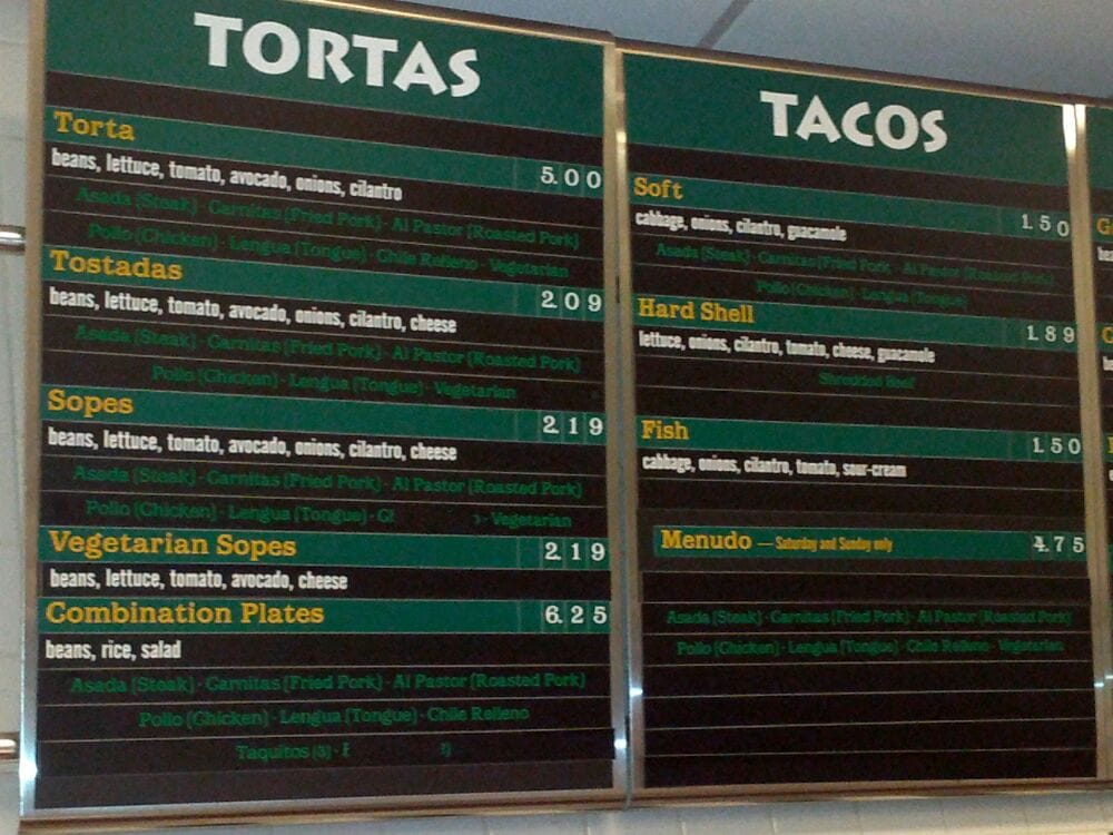 Menu - King Torta